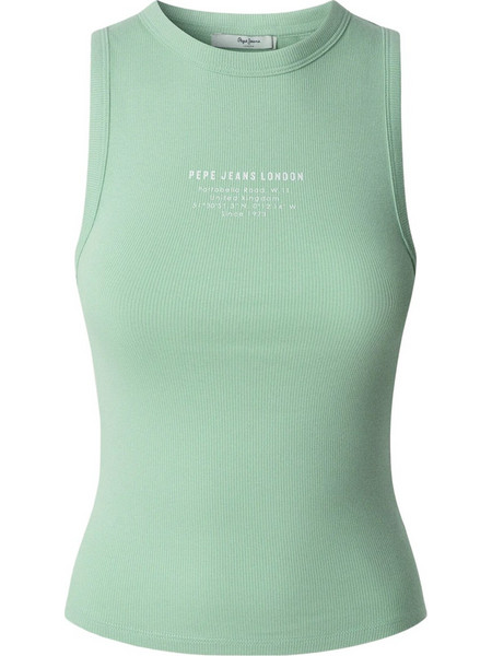 Pepe Jeans Viv Γυναικείο Καλοκαιρινό Top Ριπ Πράσινο Mint PL506032-612