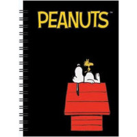 Back Me UP Peanuts Σπιράλ Τετράδιο Ριγέ A4 105 Φύλλων 3 Θεμάτων Μαύρο 365-10439