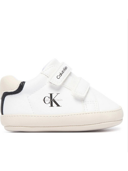 Calvin Klein Βρεφικά Sneakers Αγκαλιάς Λευκά V0B9-83437-1582-Y631