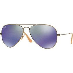 Ray-Ban RB3025 167/6858 Γυαλιά Ηλίου Aviator Μεταλλικά Χρυσά με Μωβ Φακό