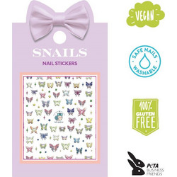 Snails Nail Stickers Butterfly Garden