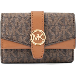Michael Kors Μεγάλο Γυναικείο Πορτοφόλι με Clip Καφέ 35S5GGRK4BBRO
