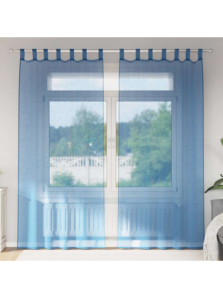 vidaXL Σετ Κουρτίνες Παραθύρου με Θηλιές 140x245 2 τμχ 4102214 Royal Blue