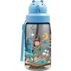 Laken Peter Pan Παιδικό Παγούρι Πλαστικό BPA Free με Καλαμάκι Μπλε 450ml
