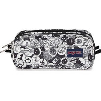 JanSport Doodle Dots Κασετίνα με 2 Θήκες Λευκή Μαύρη EK0A5BBVA0L1