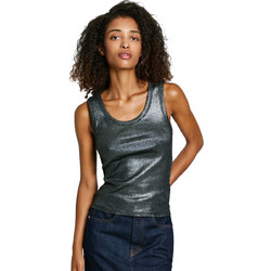 Pepe Jeans Lacey Γυναικείο Καλοκαιρινό Top Ασημί PL505993-999