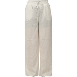 Vero Moda Ψηλόμεσο Υφασμάτινο Γυναικείο Παντελόνι Relaxed Εφαρμογή με Λάστιχο Εκρού 10347485