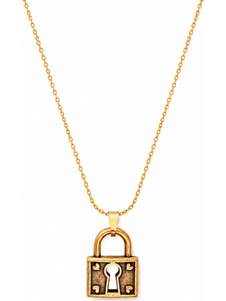 Alex and Ani Γυναικείο Κολιέ Λουκέτο Xρυσό A18ENULRG
