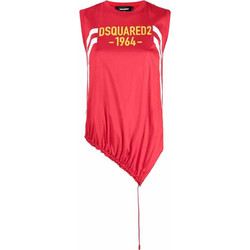 Dsquared2 Γυναικείο Καλοκαιρινό Top Βαμβακερό Κόκκινο S75NC0962S23848-312
