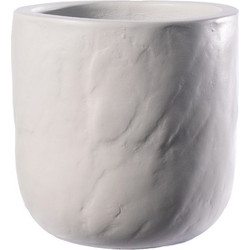 Supergreens Scape Γλάστρα Στρογγυλή Τσιμεντένια Λευκή 38x38cm C-1470-8