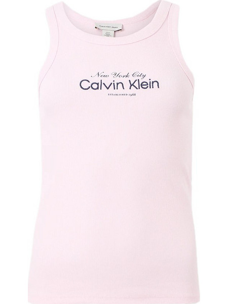 Calvin Klein Γυναικείο Καλοκαιρινό Crop Top Ριπ Ροζ LV047F816G-8Z6