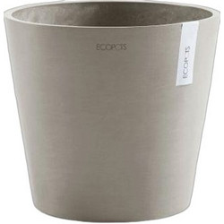 Ecopots Amsterdam 40 Γλάστρα Στρογγυλή Πλαστική Εκρού 40x35cm 9324