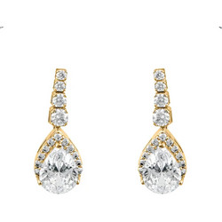 Million Diamonds Γυναικεία Σκουλαρίκια Κρεμαστά από Xρυσό 9K με Ζιργκόν SK22188