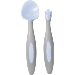 B.Box Gelato Cutlery Bubblegu Σετ Βρεφικό Πιρούνι & Κουτάλι με Θήκη 9m+ Γαλάζιο 2τμχ