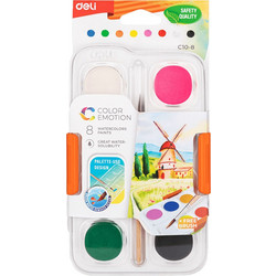 Deli Color Emotion Σετ Νερομπογιές με Πινέλο 8 Χρώματα 231.310552