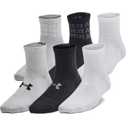 Under Armour Ανδρικές Κάλτσες Ψηλές με Σχέδια Λευκές Γκρι 6Pack 1387060-001