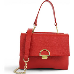 Passaggio Leather Γυναικεία Τσάντα Χειρός Δερμάτινη Κόκκινη 5085-KR-05
