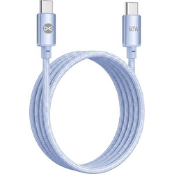 Forever Vibe Braided USB-C to USB-C 60W 1m Sky Blue