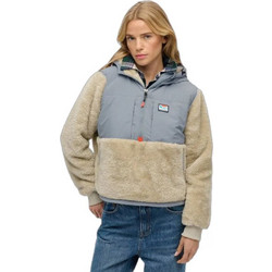 Superdry Γυναικείο Μπουφάν Χειμωνιάτικο Pullover Κοντό Μπεζ W5012155A-8PV