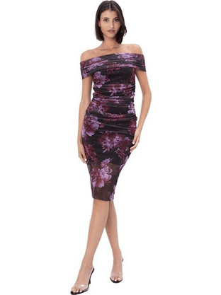 Toi & Moi Midi Φόρεμα για Γάμο / Βάπτιση Floral Μαύρο 50-6965-226