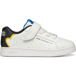 Geox Eclyper Batman Παιδικά Sneakers Λευκά Μαύρα J66LSE054FUC0404