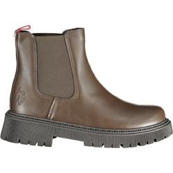 U.S. Polo Assn. Γυναικεία Μποτάκια Chelsea Δερμάτινα Καφέ AMBRA001WGY1-DBR