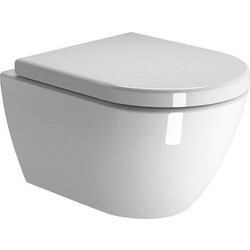 GSI Pura/50 Swirlflush Λεκάνη Τουαλέτας Κρεμαστή Rimless χωρίς Καζανάκι με Κάλυμμα Soft Close Λευκή 881600C-300