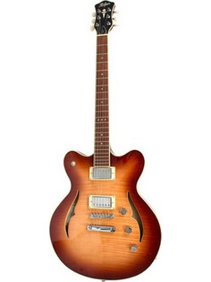 Hofner Verythin Ηλεκτρική Κιθάρα Double Cut με Μαγνήτες HH & Ταστιέρα Jatoba Special Sunburst