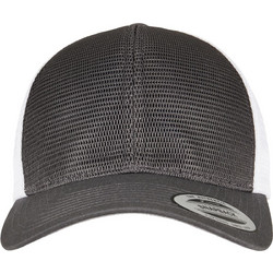 Flexfit Omnimesh 2-Tone Ανδρικό Καπέλο Jockey με Δίχτυ Snapback Υφασμάτινο Ανθρακί Λευκό 6360T-02706
