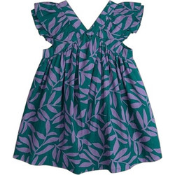 Dpam Emerald Flowers Παιδικό Φόρεμα Floral Πετρόλ Μωβ ZAEXOROB3