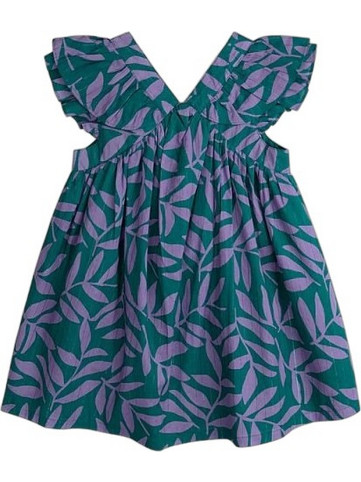 Dpam Emerald Flowers Παιδικό Φόρεμα Floral Πετρόλ Μωβ ZAEXOROB3