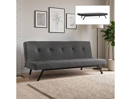 Megapap Zola Τριθέσιος Καναπές Κρεβάτι Ανθρακί 180x64x78cm GP061-00213