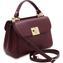 Tuscany Leather Γυναικείο Τσαντάκι Χειρός Δερμάτινο Μπορντό TL142286