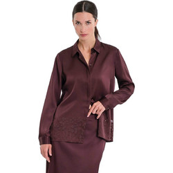 Gerry Weber Μακρυμάνικο Γυναικείο Πουκάμισο Μεταξωτό Mονόχρωμο Μπορντό N71012706038