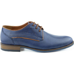 Softies Ανδρικά Σκαρπίνια Derby Δερμάτινα Navy Μπλε 6208