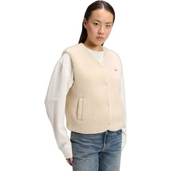 Lee Γυναικεία Ζακέτα Fleece Κοντή με Κουμπιά Εκρού 112386196