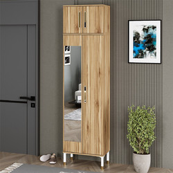 Stewe Home Παπουτσοθήκη Μοριοσανίδας με Καθρέπτη M60xΠ35xΥ228cm STE-023187-V48299-144522