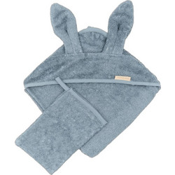 Bamboom Bunny Σετ Βρεφικό Μπουρνούζι Κάπα Μπλε 75x75cm 2τμχ