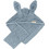 Bamboom Bunny Σετ Βρεφικό Μπουρνούζι Κάπα Μπλε 75x75cm 2τμχ