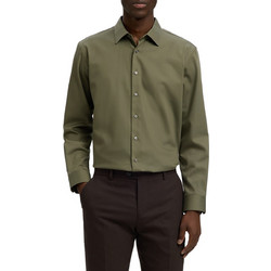 Selected Ανδρικό Πουκάμισο Βαμβακερό Μακρυμάνικο Slim Fit Χακί 16092939