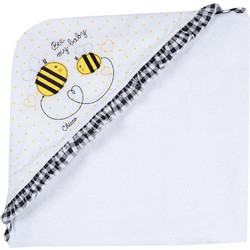 Chicco Bee Βρεφικό Μπουρνούζι Κάπα Λευκό 76x76cm