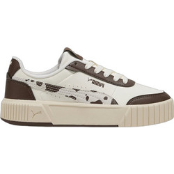 Puma Carina Mia Γυναικεία Sneakers Flatforms Λευκά Σοκολατί 408253-01