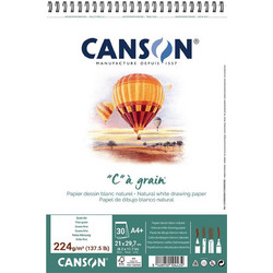 Canson Ca Grain Μπλοκ Σχεδίου A4 224gr/m² 30 Φύλλα