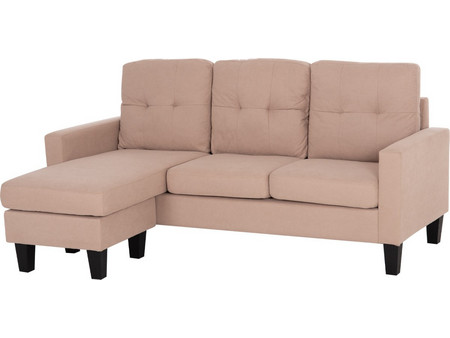 HomeMarkt Meggy Τριθέσιος Καναπές Μπεζ 184x75x86cm HM3297.13