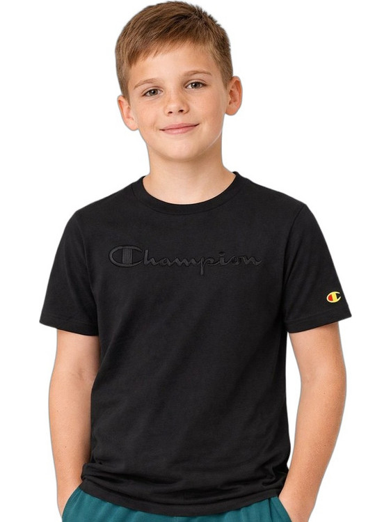 Champion Παιδικό T-Shirt Κοντομάνικο Μαύρο 307337-BS561