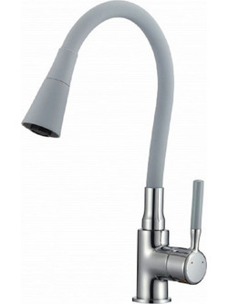 Inter Ceramic Havana Flex 6988354242830 Μπαταρία Κουζίνας Πάγκου Διπλής Παροχής Ανάμεικτη με Ντουζ Γκρι