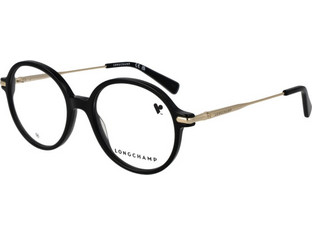 Longchamp LO2736 001 Ανδρικός Σκελετός Γυαλιών Οράσεως Κοκάλινος Μεταλλικός Χρυσός Μαύρος