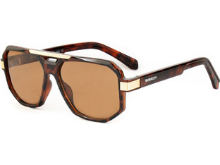 Bobroff BFG0014-C6 Ανδρικά Γυαλιά Ηλίου Aviator Κοκάλινα Ταρταρούγα με Καφέ Φακό