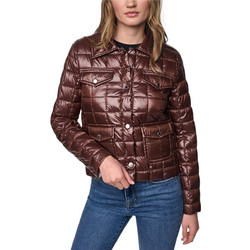 DKNY Γυναικείο Μπουφάν Καπιτονέ Κοντό Σοκολατί DJ6J6276-F5C