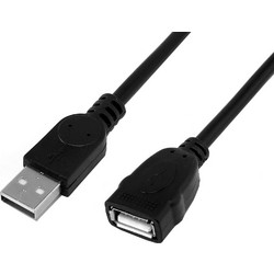 Powertech CAB-U160 Καλώδιο USB-A Male 2.0 to USB-A Female 1.5m Black 10τμχ